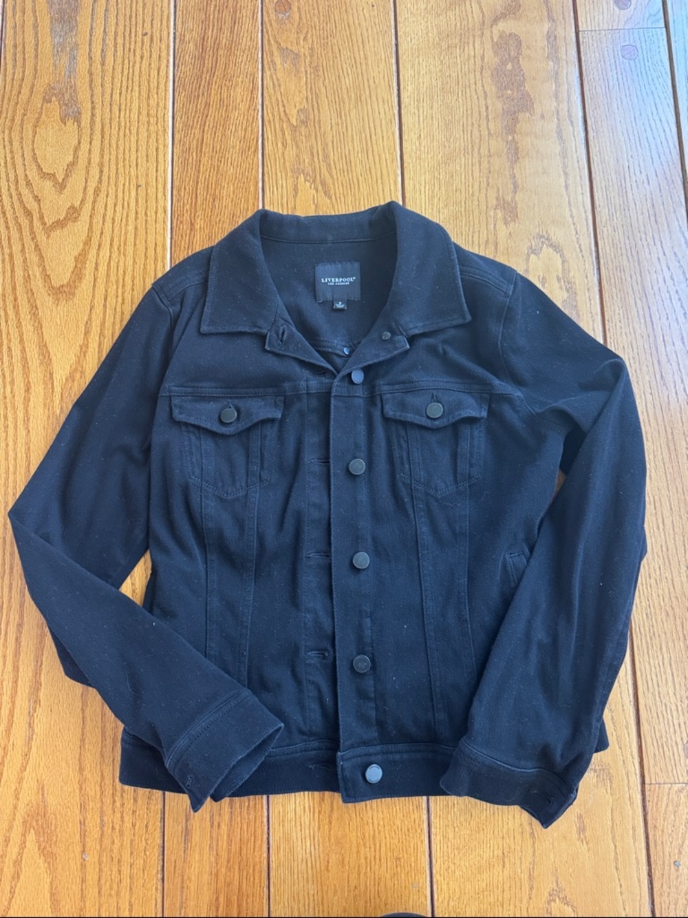 Liverpool Los Angeles Black Branded Label Top